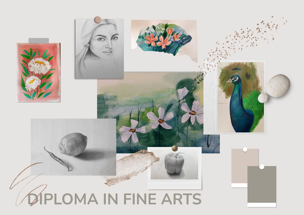 Diploma in Fine Arts, works bys students of Sampratisha School of Fine Arts, Bangalore