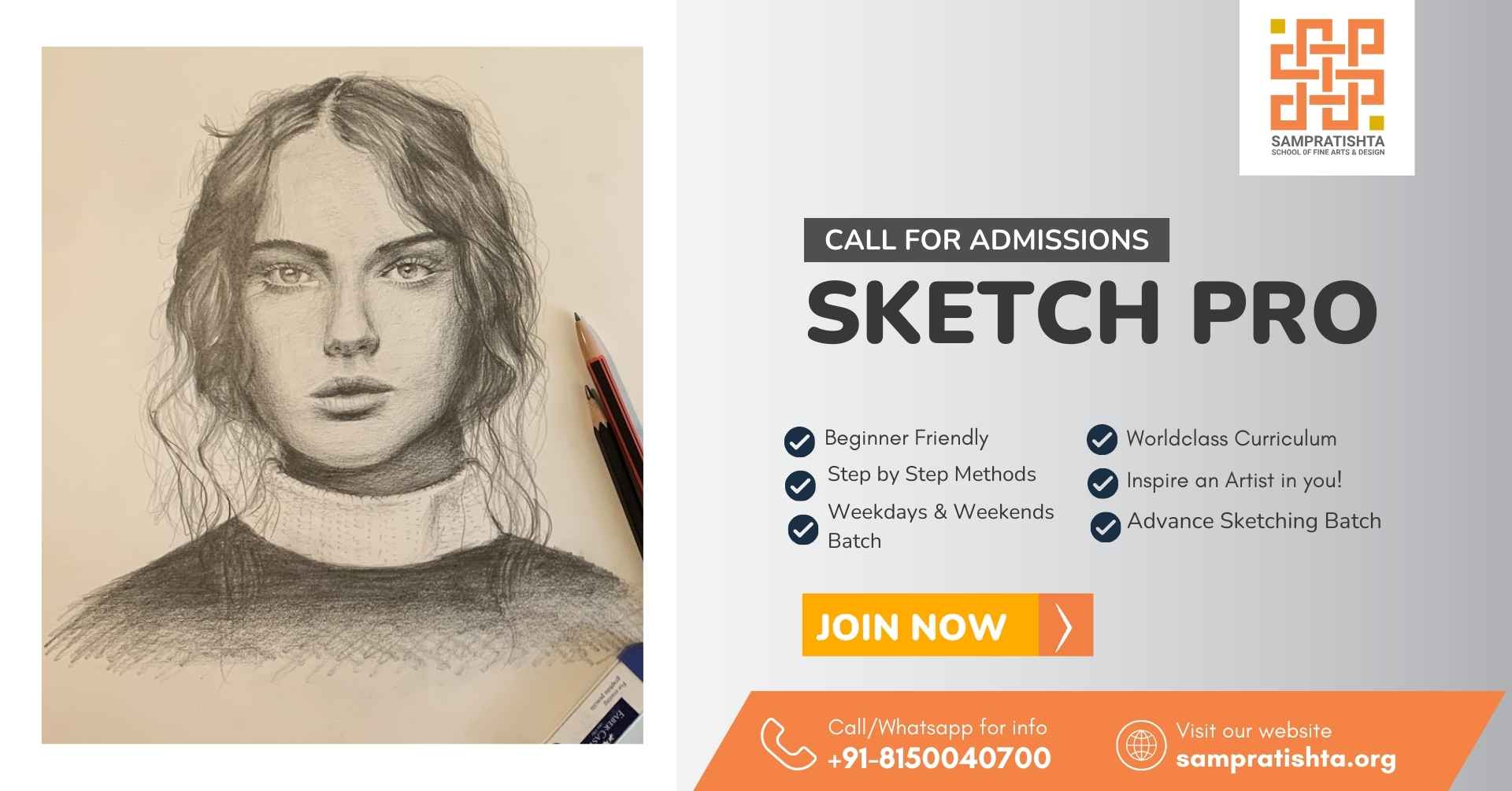 Learn sketching systamaticaly, foundation to advanced, sketch pro a best course offered by Sampratishta bangalore